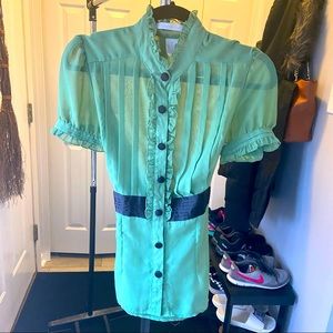 😀Classy Green Blouse*